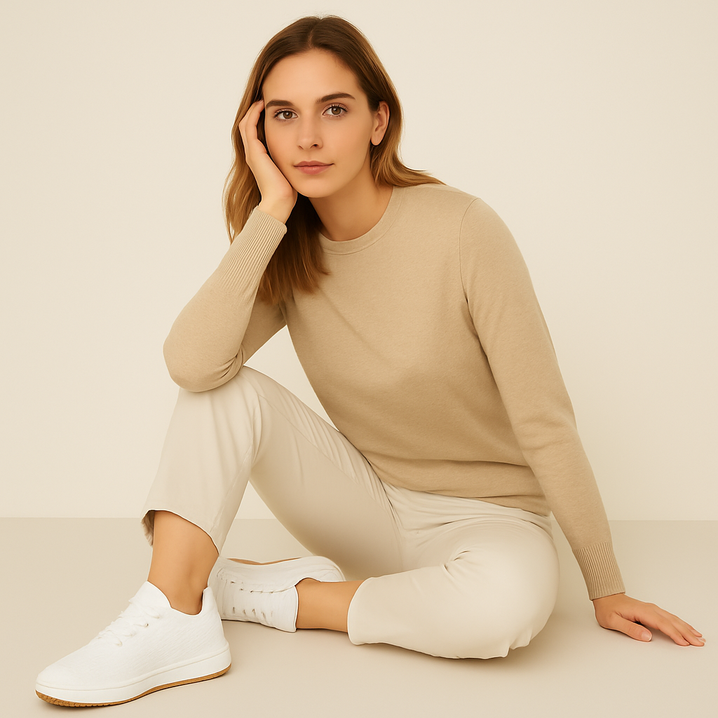 STQ White Sneakers Women Fashion Lace Up Sneakers Breathable Mesh Tennis Shoes White Size 6