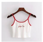 Rose Embroidered Sleeveless Crop Top for Women