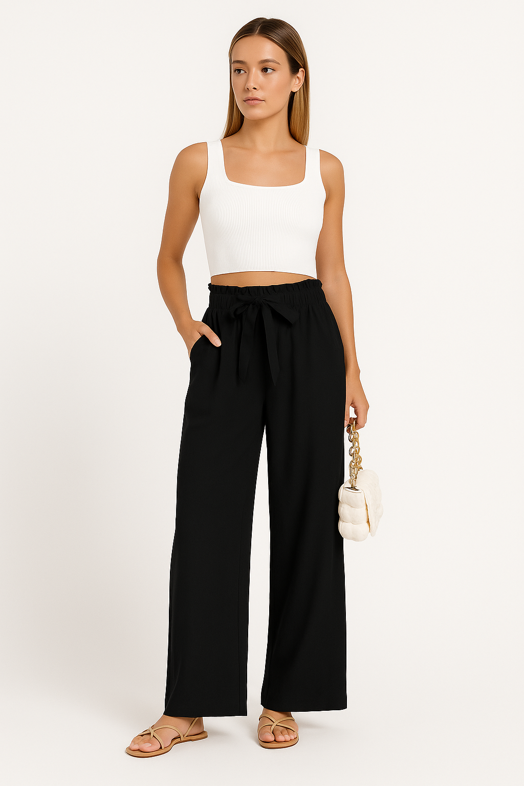 Black Wide-Leg Pants