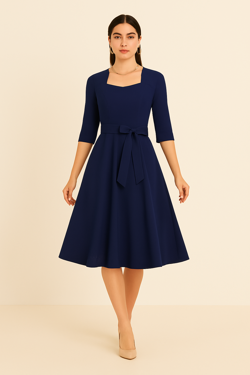 Elegant Navy Plus Size Cocktail Dress for Special Occasions