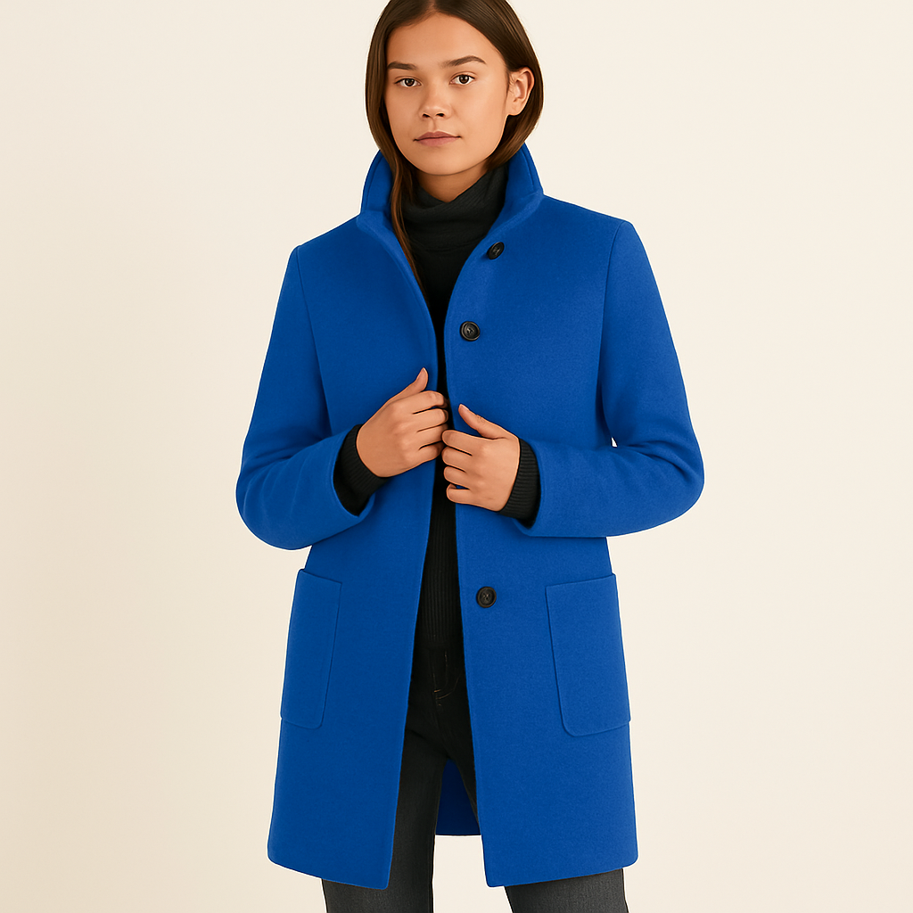 Elegant Long Black Coat for Women