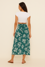 Floral Print Chiffon Skirt for Women