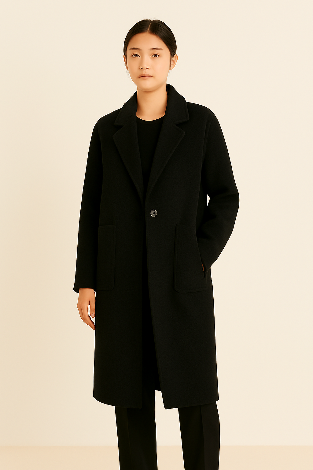Women's Heavy Woolen Overcoat