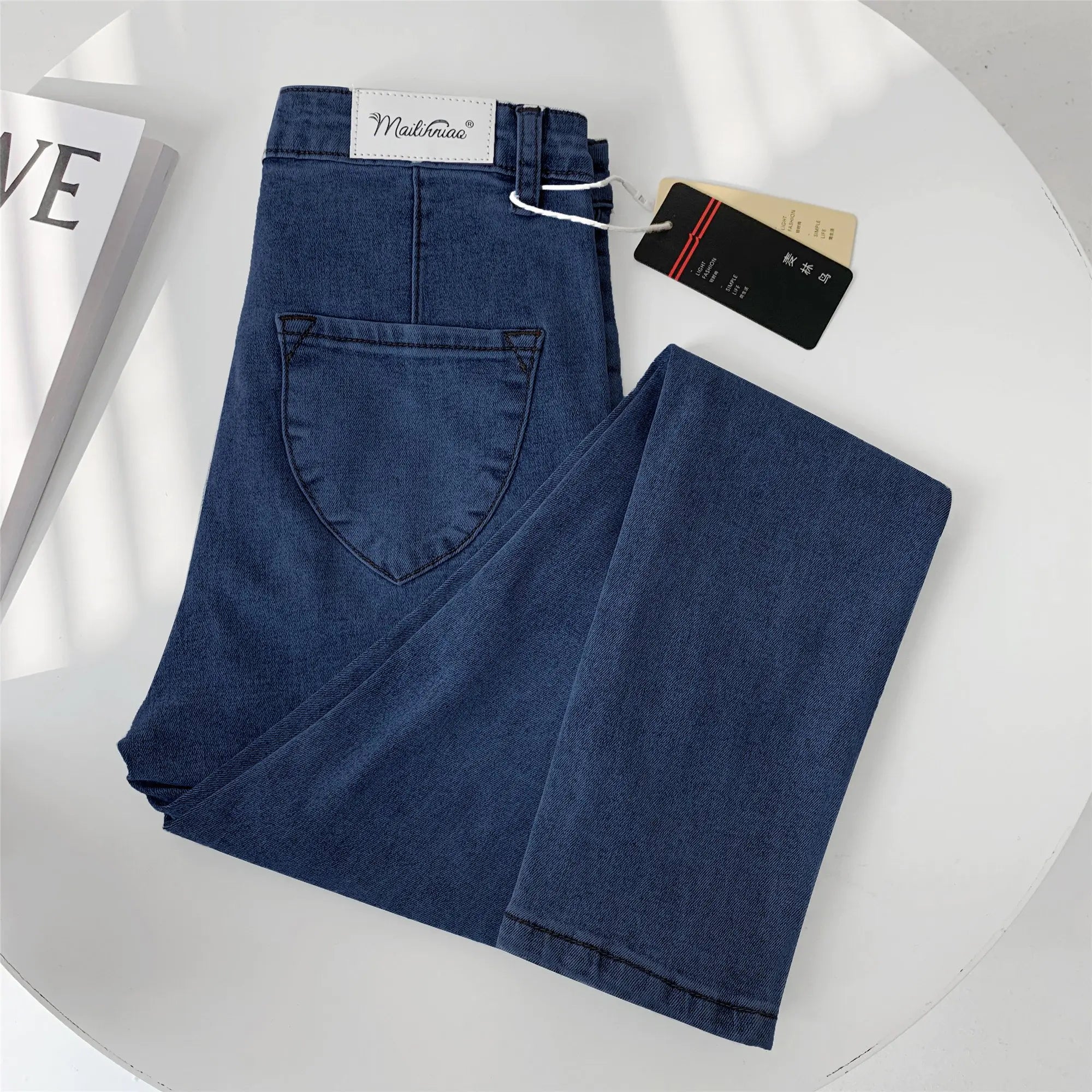 High Waist Stretch Jeans for Women - Tight Fit Pants